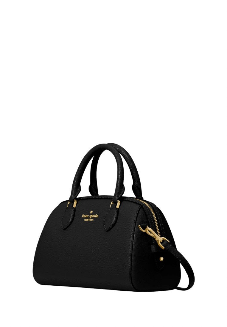 Madison Saffiano Leather Duffle Crossbody Black