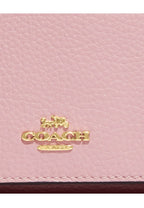 Slim Trifold Wallet Powder Pink Wine Multi