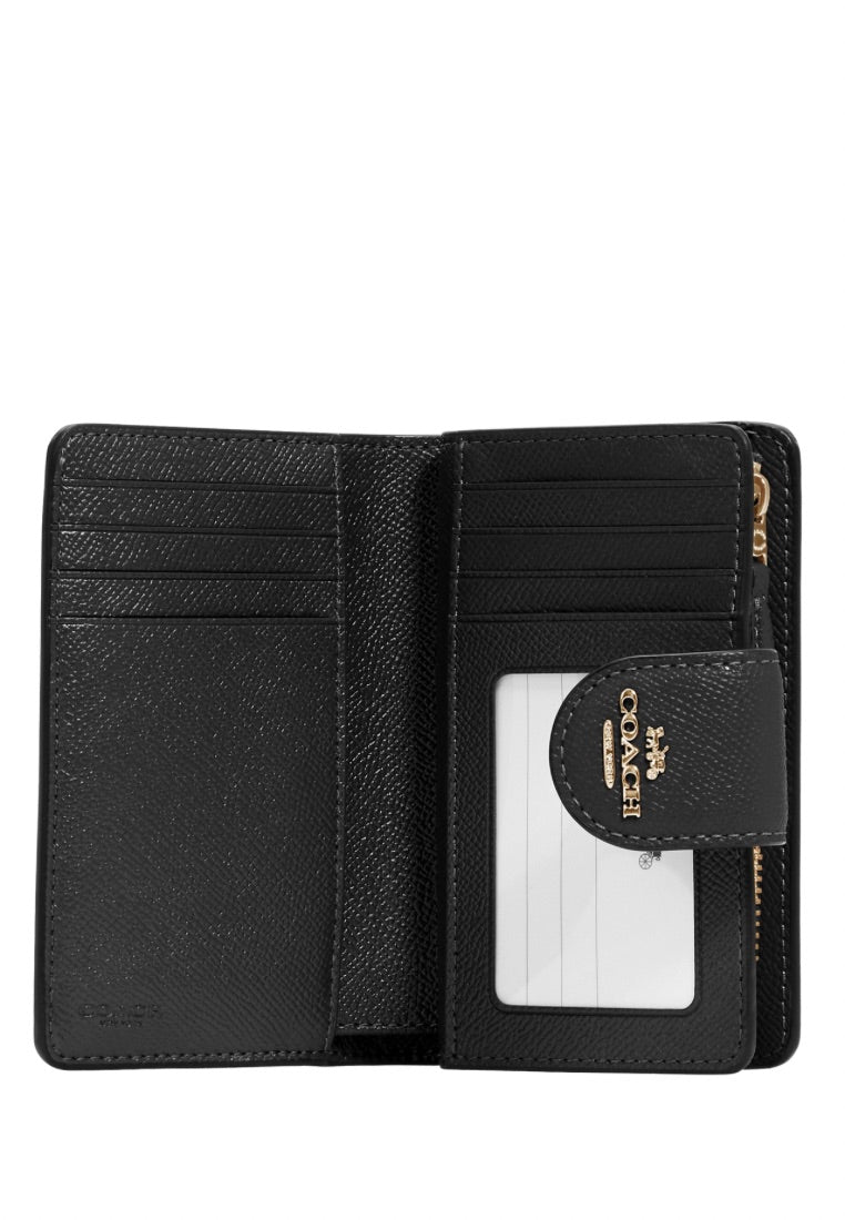 Medium Corner Zip Wallet Black