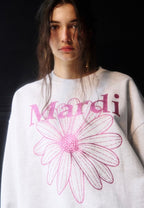 Sweatshirt FlowerMardi Glitter Heather Violet