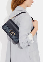 Morgan Shoulder Bag In Signature Chambray Denim Multi