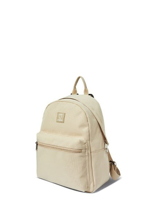 Square Pocket Mini Backpack Beige