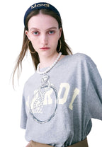 T-Shirt Ring With Rock Grey