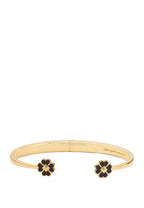 Spades & Studs Enamel Hinge Cuff Black