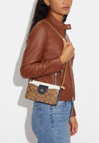 Poppy Crossbody In Colorblock Signature Canvas Chalk Multi