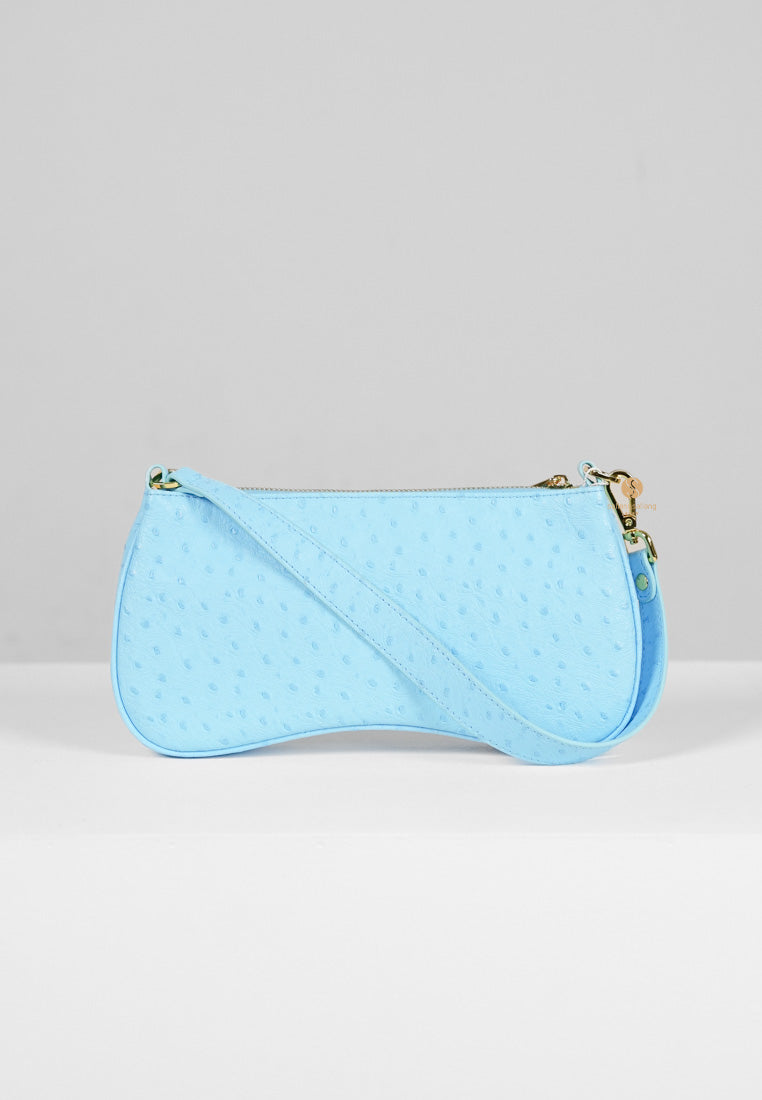 [DEFECT SALE 318] EVA SHOULDER - LAKE BLUE OSTRICH