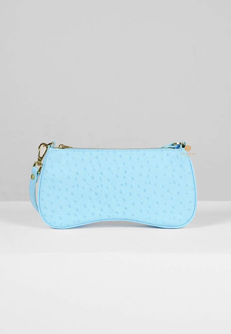 [DEFECT SALE 318] EVA SHOULDER - LAKE BLUE OSTRICH