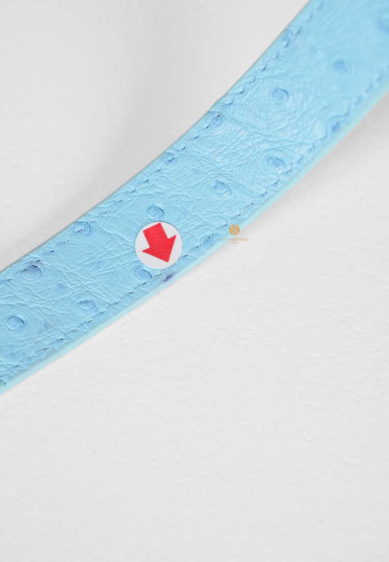 [DEFECT SALE 318] EVA SHOULDER - LAKE BLUE OSTRICH