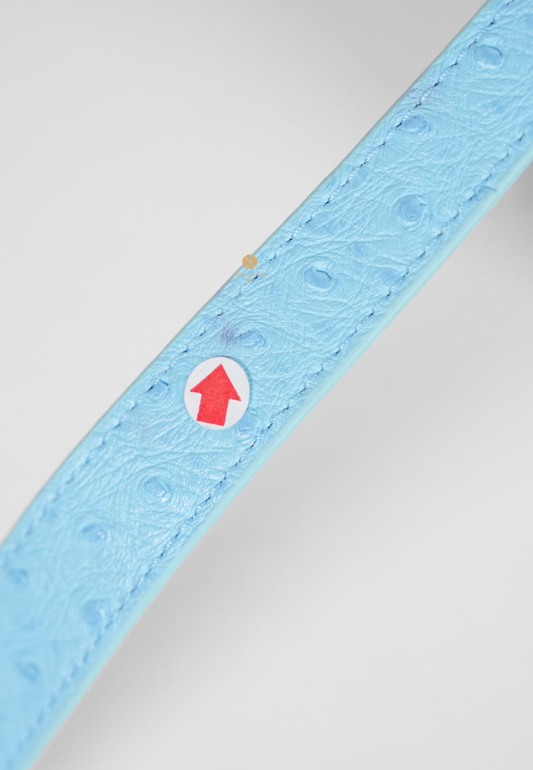 [DEFECT SALE 318] EVA SHOULDER - LAKE BLUE OSTRICH
