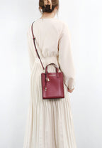 Micro Grind Satchel Tote Bag Pomegranate