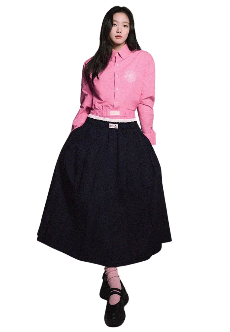 Cotton Poplin Shirt Peony Pink
