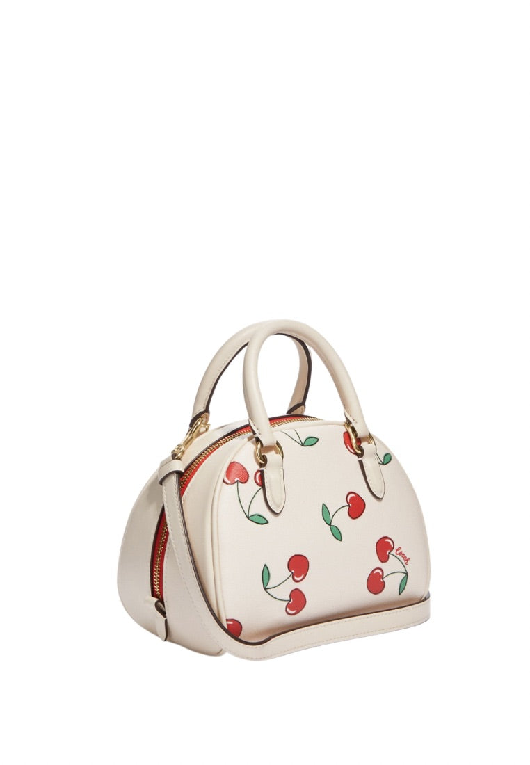 Sydney Satchel With Heart Cherry Print Chalk Multi