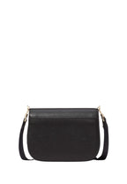 Madison Saffiano Leather Saddle Bag Black