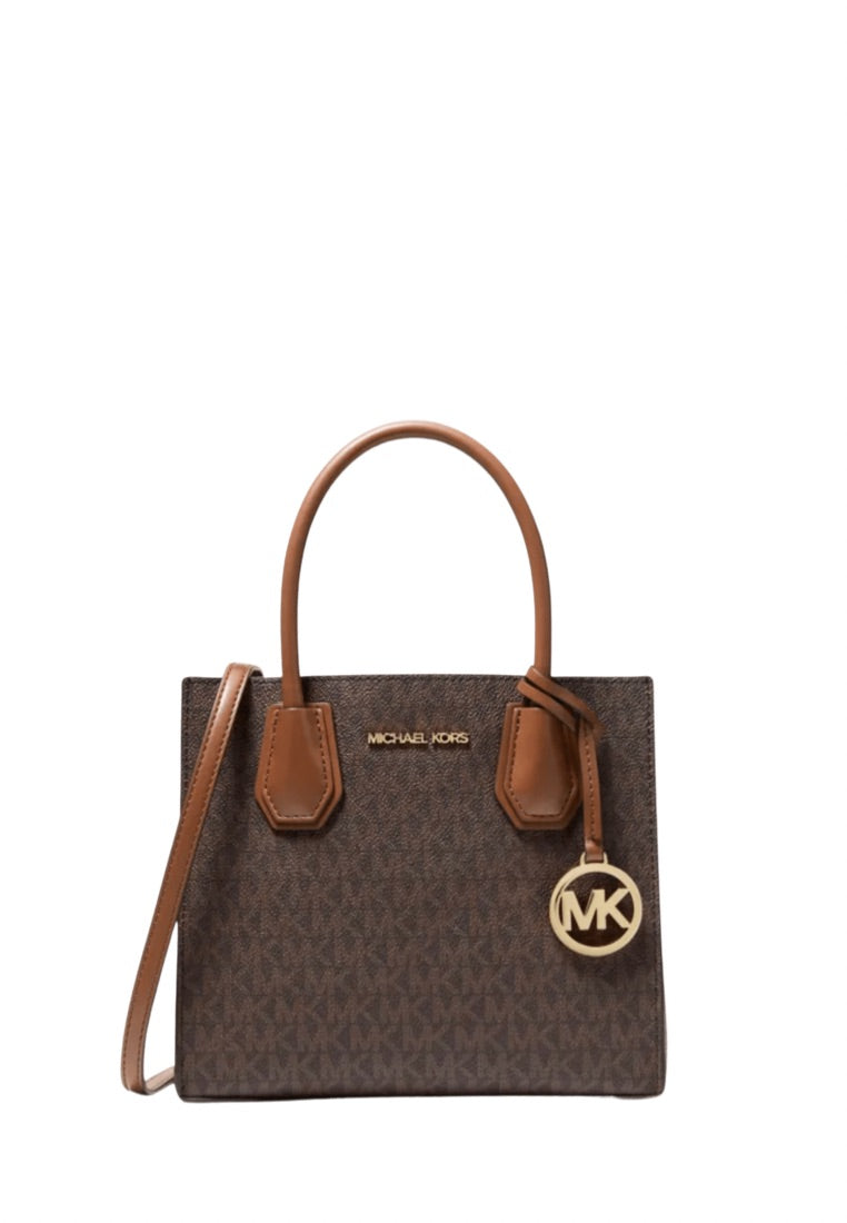 Mercer Medium Messenger in Signature Brown