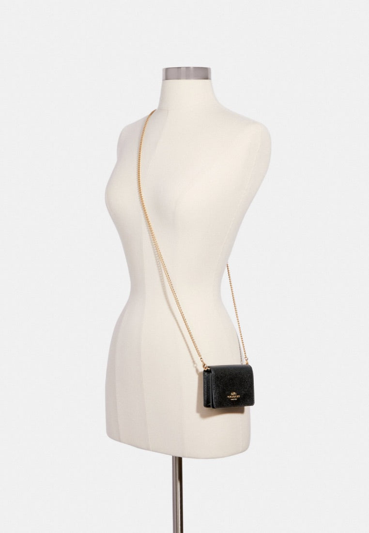 Mini Wallet On A Chain Black