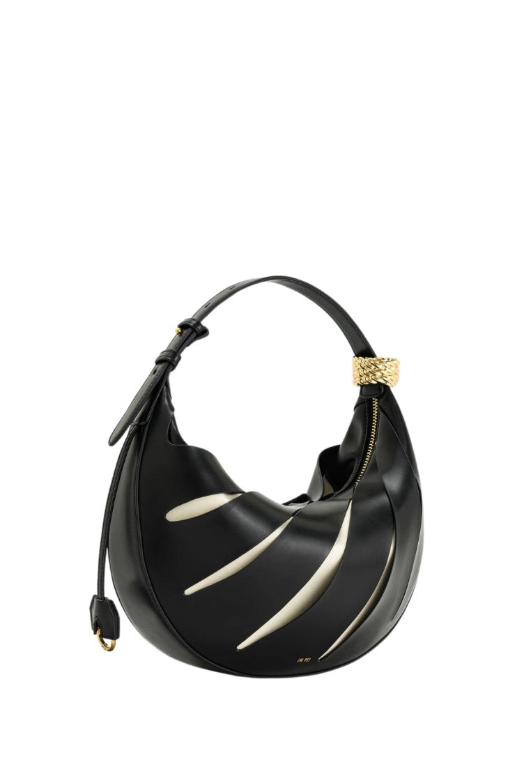 Jana Hollow Out Shoulder Bag - Black