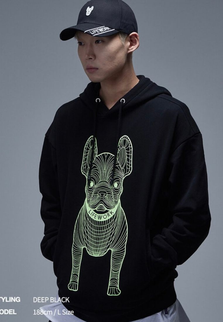Radog Big Logo Hoodie Deep Black