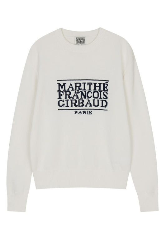 Classic Logo Knit Pullover Ivory