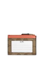 Mini Skinny Id Case In Signature Canvas Light Coral
