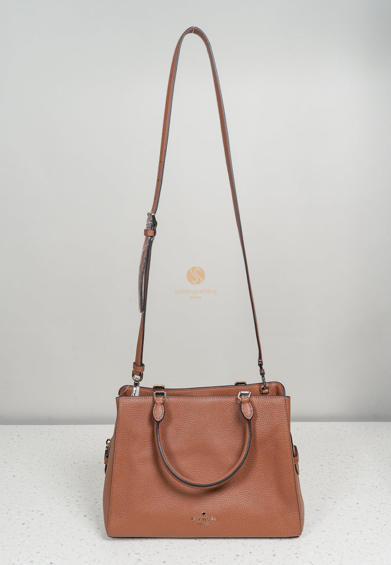 [DEFECT SALE 92] Leila Medium Triple Compartment Satchel Warm Gingerbread