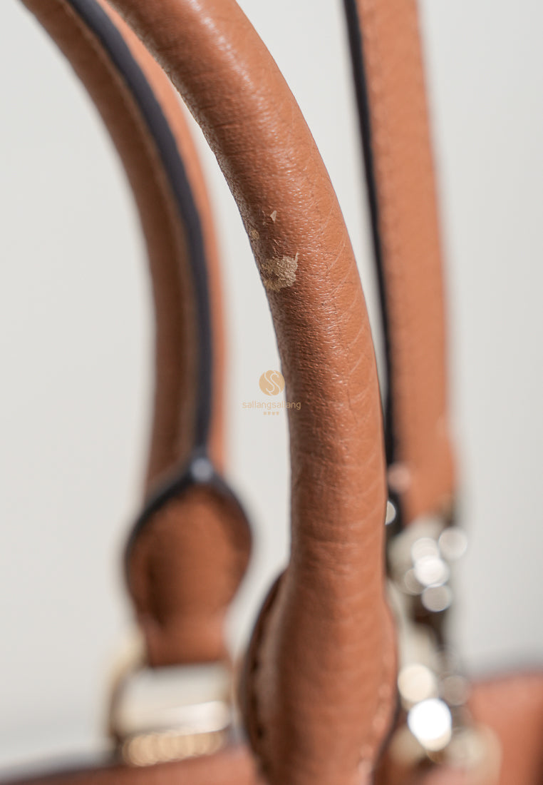 [DEFECT SALE 92] Leila Medium Triple Compartment Satchel Warm Gingerbread
