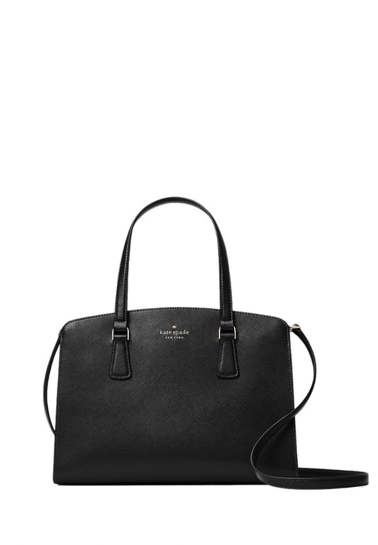 Perry Leather Medium Satchel Black