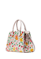 Madison Strawberry Garden Printed Medium Satchel Pink Multi