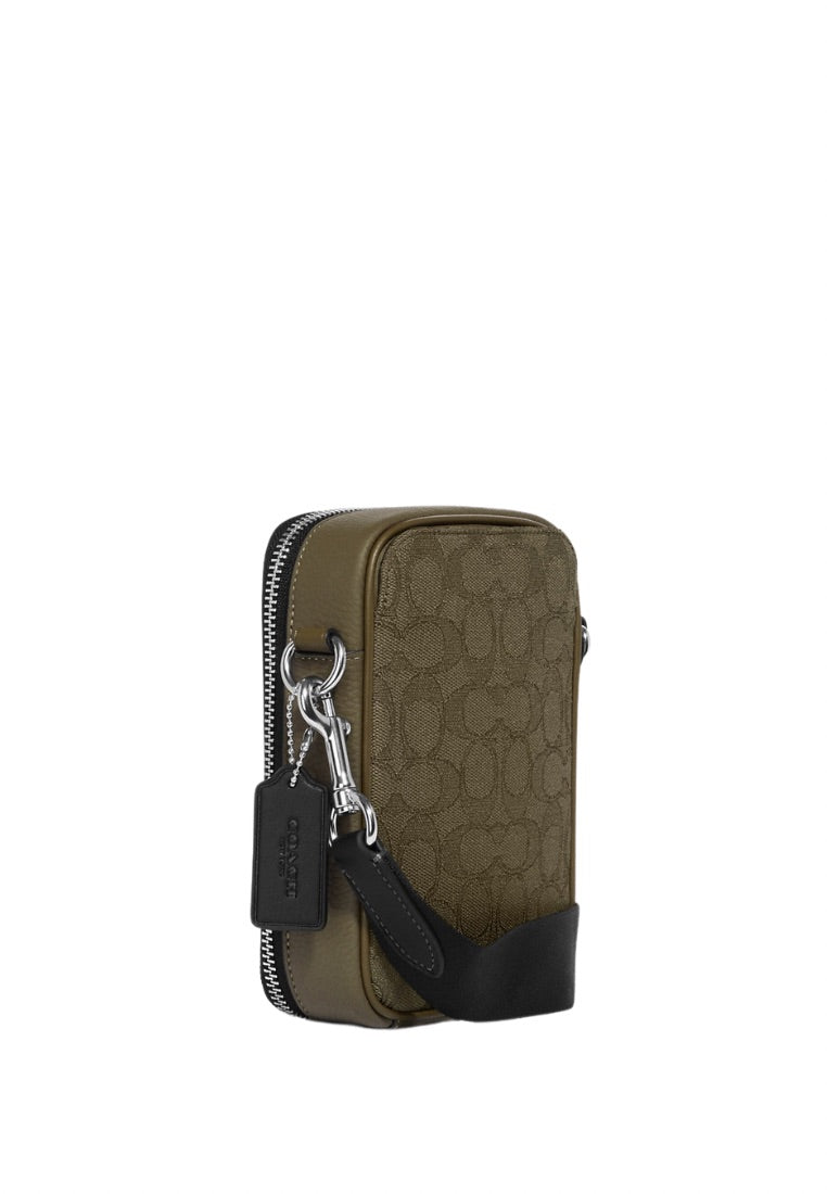 Stanton Crossbody In Signature Jacquard Utility Green