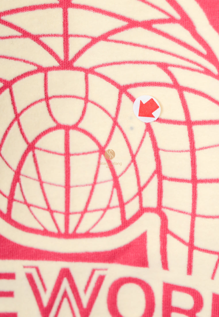 [DEFECT SALE 95] Velvet Logo T-Shirt Pink L