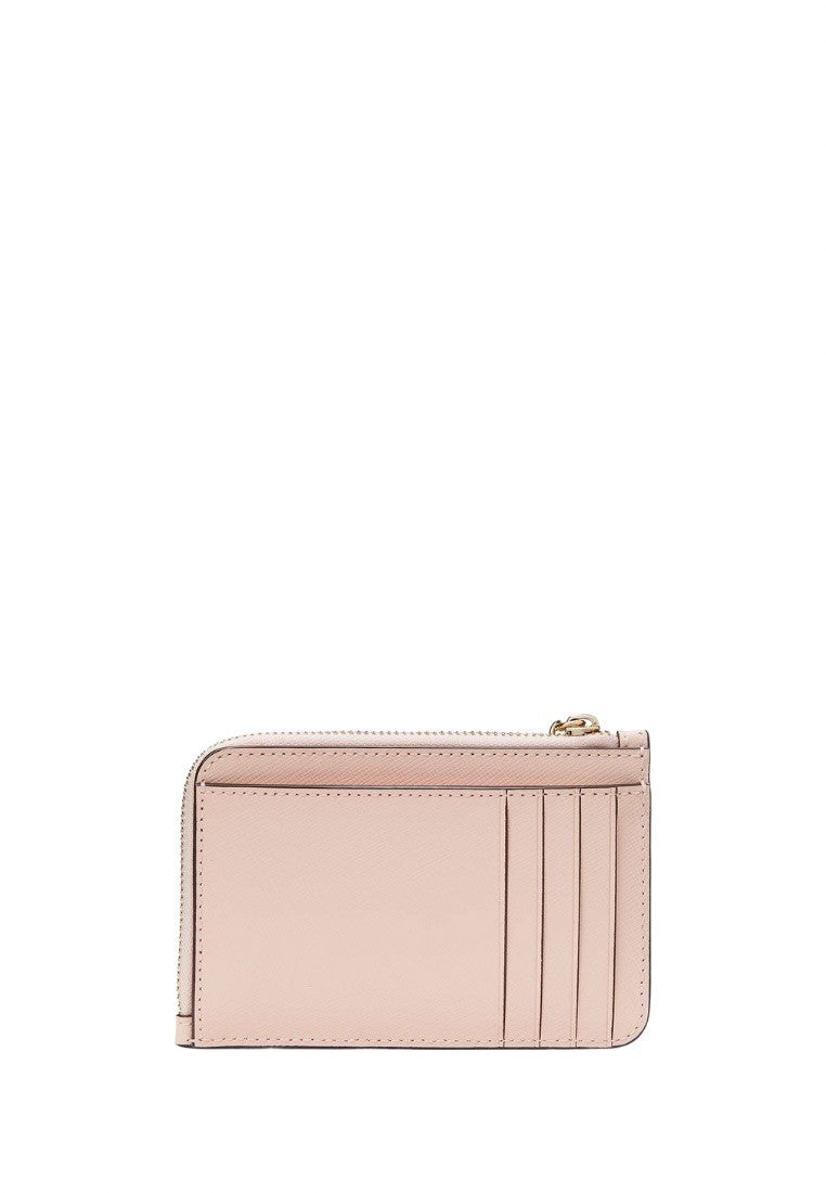 Madison Medium L-Zip Card Holder Conch Pink