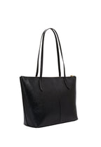 Zip Top Tote Black