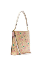 Mollie Bucket Bag In Signature Canvas With Heart Cherry Print Light Khaki Multi