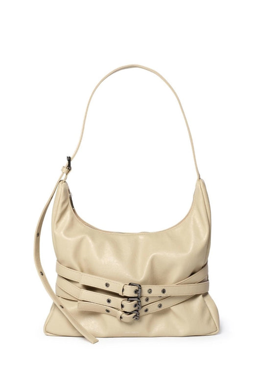 Trio Belt Mug Bag L Nappa Milktea