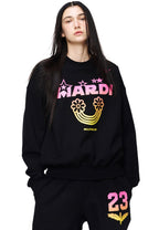 Sweatshirt Rainbow Gradation Black Pink