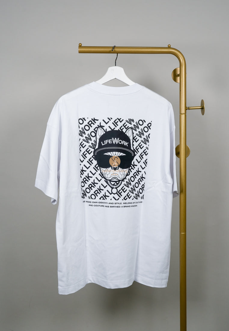 [DEFECT SALE 99] Back Square T-Shirt White L