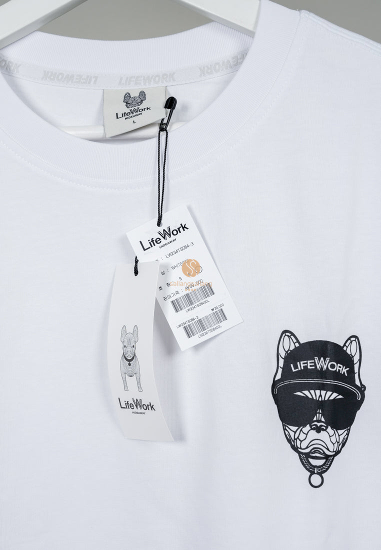 [DEFECT SALE 99] Back Square T-Shirt White L