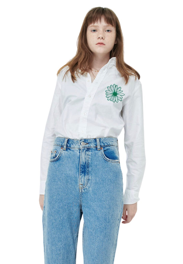Oxford Shirt White Green