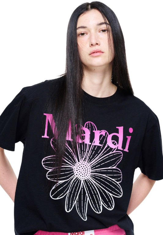 Tshirt Flowermardi Gradation Black Pink