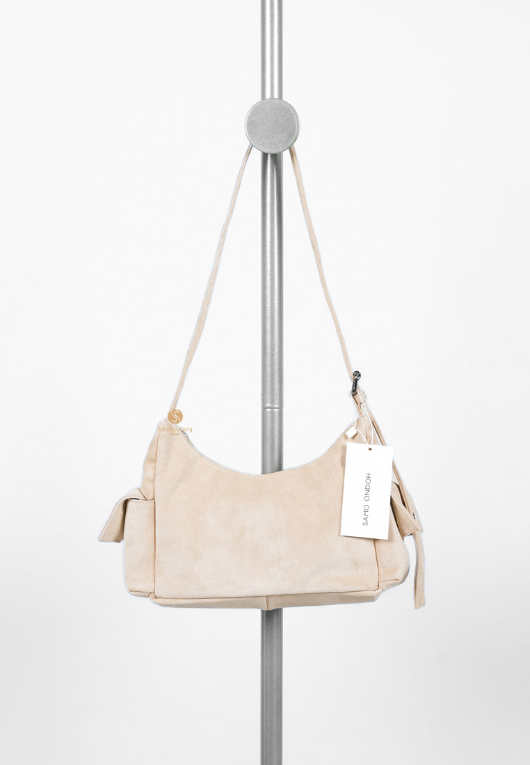 [DEFECT SALE 297] Pocket Mug Bag M Suede Beige