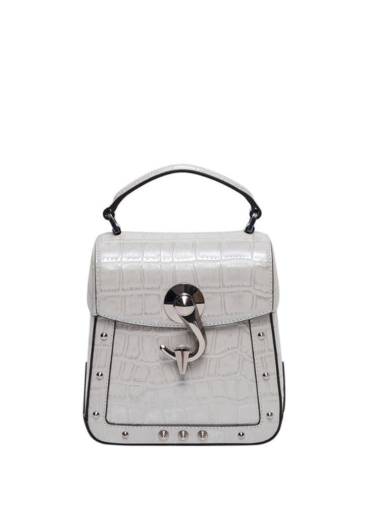 Trunkino Small Croco Silver Grey