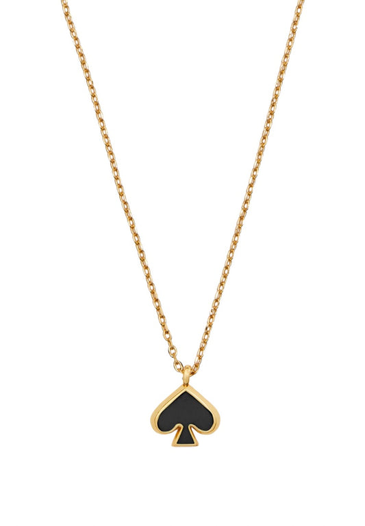 Everyday Spade Enamel Mini Pendant Black