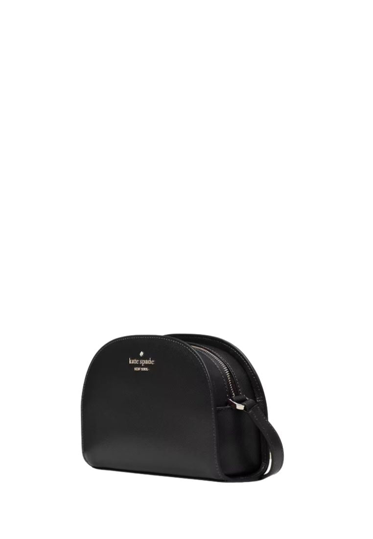 Perry Leather Dome Crossbody Black