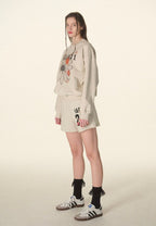 Sweatshirt FlowerMardi Blossom Oatmeal Black
