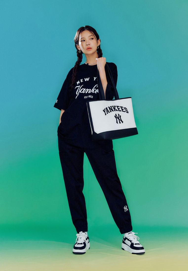 Varsity Basic Canvas L-Tote Bag NEW YORK YANKEES cream