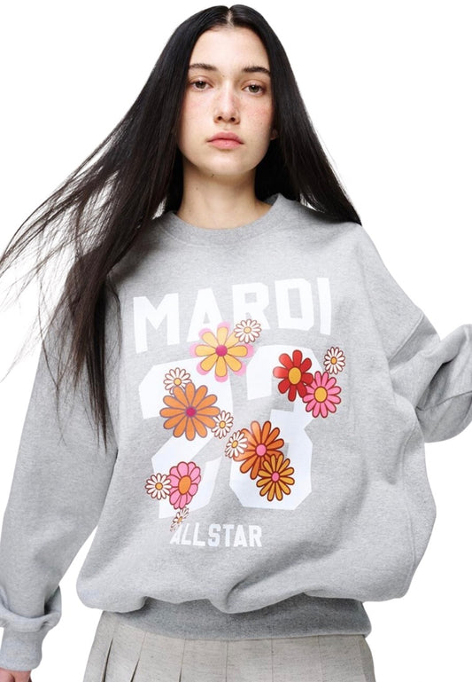 Sweatshirt Numero 23 Grey White