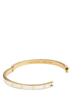Spot The Spade Enamel Hinged Bangle White