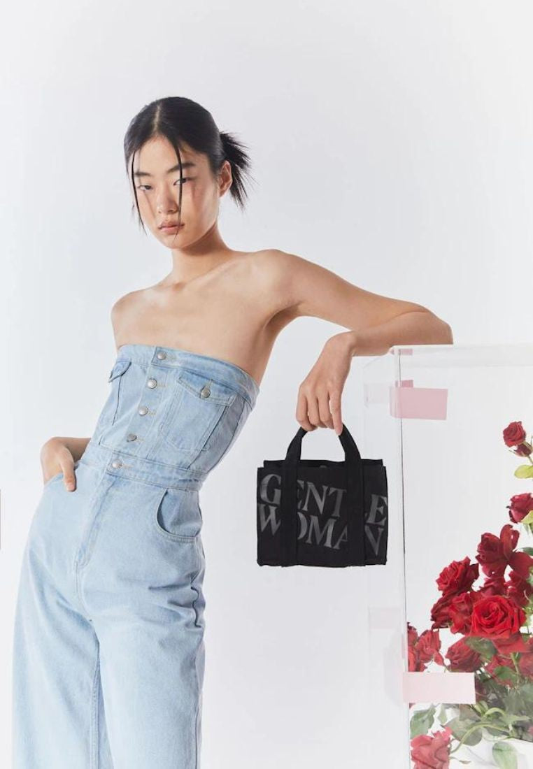 Secret Diary Micro Box Tote Bag Black