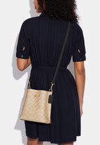 Mollie Bucket Bag 22 In Signature Canvas Khaki Black