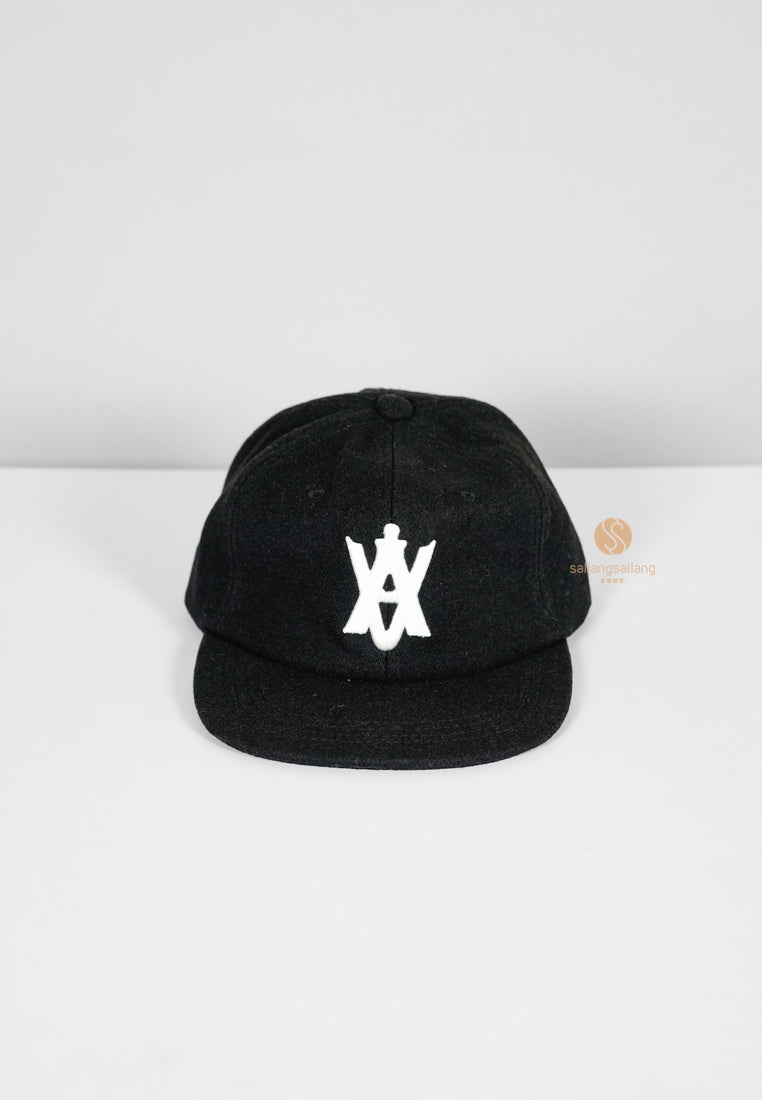 [DEFECT SALE 253] A Logo Emblem Wool Ball Cap Black