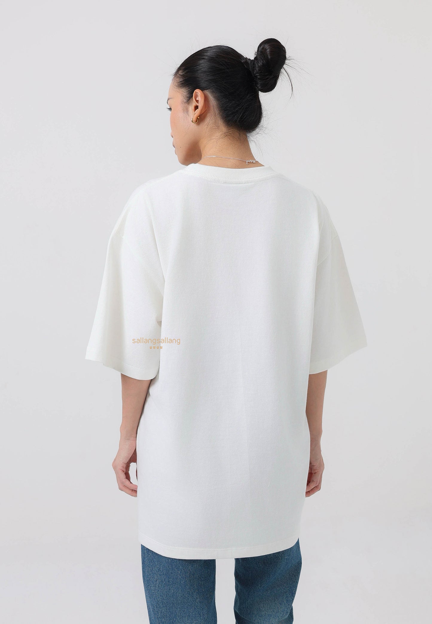Blur Sketch Bear Short Sleeve T-Shirt Cream